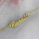 Custom Women's Name Bracelet 18ct Gold Plated