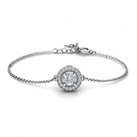 Personalised Halo and Accents Bracelet