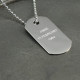 Personalised Silver Dog Tag Pendant