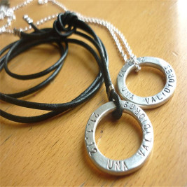 Two Personalised Wedding Necklaces