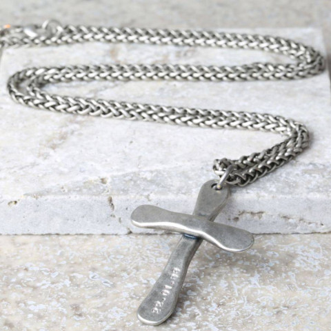 Mens personalised 2025 cross necklace