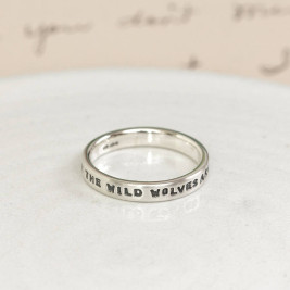 Personalised Silver Message Ring