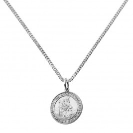 St Christopher Chunky Round Necklace